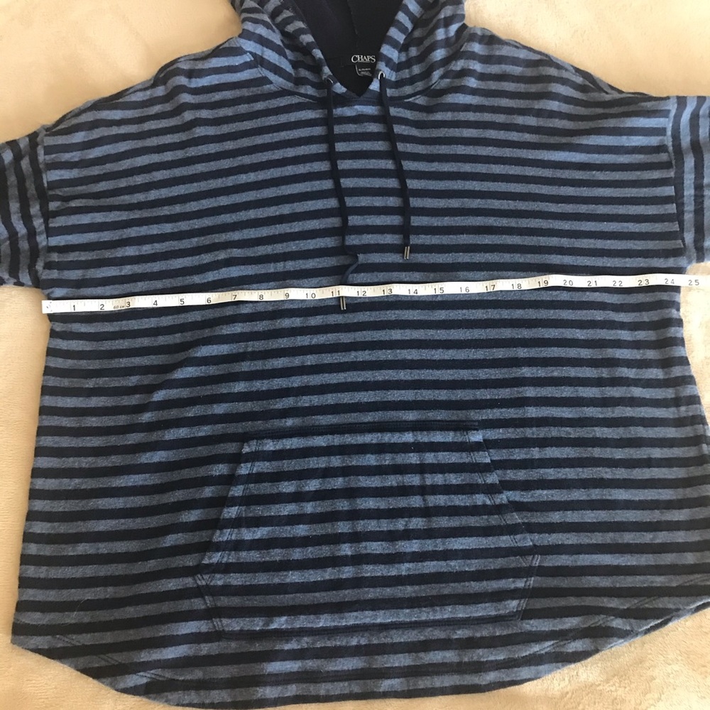 Chaps Hooded Striped Sweater - Size XL - Picture 8 of 10